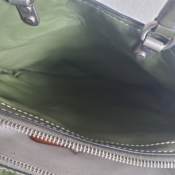 Coach Rogue 30 Suede With Fringe In Fern - Picture 13 of 14